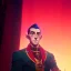 Placeholder: circus, ringleader, Arthur Kulkov, front, handsome, male, Russian, fantasy, anime, at dawn by atey ghailan, mystical colors, Golden hour, Lisa Frank fantasy