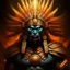 Placeholder: fantasy, realistic, ultra graphics, ue5, portrait, half orc, aztec