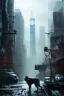 Placeholder: Cybernetic Robot wolfs, post-apocalyptic in a cyberpunk city, realistic, intriacte detail, sci-fi fantasy style, volumetric lighting, particales,highly detailed,cinamatic, deep