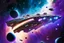 Placeholder: a spaceship cruising through the gAlaxy, holds up to 10 people