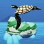 Placeholder: turtle and iceberg and penguin