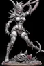 Placeholder: female gray skin, Shadar-Kai wielding a Whip a whip made out of black thorns, clothes with a dark rose theme