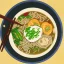 Placeholder: ramen with beer drink