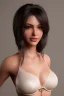 Placeholder: What about the model's figure and size 4 breasts