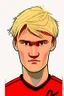 Placeholder: Martin Odegaard Norwegian football player ,cartoon 2d