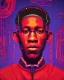 Placeholder: portrait of young thug as a cyborg. intricate abstract. intricate artwork. by tooth wu, wlop, beeple, dan mumford. mulholland drive by david lynch, dune by david lynch, blade runner 2049 by dennis villeneuve, patrick nagel, octane render, trending on artstation, greg rutkowski very coherent symmetrical artwork. cinematic, hyper realism, high detail, octane render, 8 k, iridescent accents