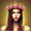 Placeholder: sexy women with flowers crown