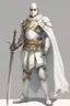 Placeholder: Knight wearing white armor and white cape with white face mask, holding a two handed sword