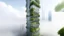 Placeholder: A colossal floating skyscraper characterized by dense vertical gardens dripping with greenery, connected by narrow glass bridges, during a misty morning with fog enveloping the base.