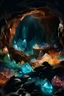Placeholder: Cave with gemstones aesthetic