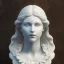 Placeholder: Greek white marble stature, full body, full of details, realistic, beautiful young woman, hight definition, 8k, symmetric face, perfect eyes