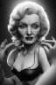 Placeholder: young Marlene Dietrich as evil queen in black leather gown, angry, busty, curvey, cleavage, unreal 5, octane render,cinema4d, dynamic lighting, dramatic lighting, 4k, redshift render, highly detailed, hyper realistic