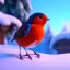 Placeholder: Robin bird wearing a coat, winter, hyper-detailed, beautifully color-coded, intricate, beautifully color graded, Cinematic, Color Grading, Editorial Photography, Depth of Field