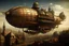 Placeholder: "Imperial airship" - a steampunk flying galleon, with golden filigrees, flying over a cyberpunk medieval village - ultra high quality, sharp focus, focused, high focus, very sharp, high definition, extremely detailed, hyperrealistic, intricate, fantastic view, very attractive, fantasy, imperial colors, colorful