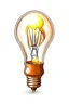 Placeholder: Full picture art for one lamp bulb , white background, cartoon style, no shadows.