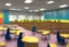 Placeholder: can you please generate an image of segregated learning facilities for girls and boys in an islamic country They will learn english and maths as well as everyday skills.. It should include sensory learning and use durable materials.