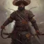 Placeholder: Insanely detailed photograph of an “ a mustachioed Spanish warrior ” with detailed Sombrero, intricate charo,cigar,crossbow in hand, hyperdetailed painting by Ismail Inceoglu Huang Guangjian and Dan Witz CGSociety ZBrush Central fantasy art album cover art,8K, hdr, mysterious, flickeringlights ,Stoic