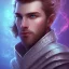 Placeholder: portrait bel homme, visage , prince , grands yeux bleus, lord fantasy, bleu et rose