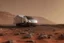 Placeholder: A Tesla 'Semi' (semi truck) is going at a high speed, at the Cydonia region on Mars. (CINEMATIC, WIDE ANGLE LENS, PHOTO REAL)