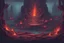 Placeholder: 2d hell landscape background for pixel game. hyper-detailed. trending on artstation. --ar 9:16