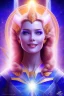 Placeholder: cosmic woman smile, admiral from the future, one fine whole face, crystalline skin, expressive blue eyes,rainbow, smiling lips, very nice smile, costume pleiadian, Beautiful tall woman pleiadian Galactic commander, ship, perfect datailed golden galactic suit, high rank, long hair, hand whit five perfect detailed finger, amazing big blue eyes, smilling mouth, high drfinition lips, cosmic happiness, bright colors, blue, pink, gold, jewels, realist, high commander