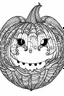 Placeholder: Jack o lantern. Outline, sketch style, only use outline, mandala style, clean line art, white background, no shadows, no clear wall, coloring page.