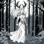 Placeholder: [comics Head Lopper style by Andrew MacLean] She is an Elf, her ethereal beauty matched only by her mastery of ancient magic. Like a whisper of wind through the trees, she moves through the forest with the agility of a deer, her steps leaving barely a trace on the forest floor. The shimmering leaves above seem to part in reverence as she passes. Crouching down by the riverbank, the Elf dips her slender fingers into the cool, clear water. Ripples spread outwards, reflecting the dappled sunlight