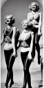 Placeholder: Four Ziegfeld Girls on leggings walking