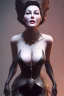 Placeholder: Ava Gardner as evil queen in black leather, busty, cleavage, curvy, angry, stern look. character design by cory loftis, fenghua zhong, ryohei hase, ismail inceoglu and ruan jia. unreal engine 5, artistic lighting, highly detailed, photorealistic, fantasy