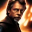 Placeholder: digital art portrait of (Mark Hamill as Luke Skywalker) ((dressed in plain jedi tunic)), surrounded by 100 planets, ultra-detailed, ultra quality illustration, eerie atmosphere, 8k, cinematic lighting