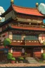 Placeholder: a chinese house, ghibli style