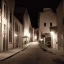 Placeholder: nocturn street with skeleton