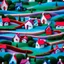 Placeholder: Odd dada village made of modeling clay, odd, sky filled with galaxies, stars and planets, block colours, houses, naïve, Tim Burton, Harry Potter, surreal landscape, sharp focus, colorful, bokeh, 8k, highly detailed, large format film, medium format film, shot on Hasselblad