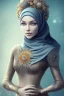 Placeholder: hijab portrait, 8k resolution, flower head and body, beautiful