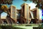Placeholder: Worlds best building design for a college campus. Unique and brilliant architectural design. Use Indian hindu style mixed with modern European style