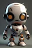 Placeholder: Stylized kawai mini robot in animation style 3d