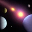 Placeholder: animated planets