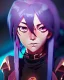 Placeholder: Anime girl, anime style, concept art, artstation, muted colors, cool colors , cyberpunk, colorful bismuth crystal colors, hyper details, exquisite and gorgeous