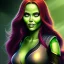 Placeholder: portrait of a beautiful busty gamora with green eyes by Sandro Botticelli style