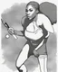 Placeholder: Outline art for coloring pages with SERENA WILLIAMS , white background, sketch style, only use black outline, white background, no shadows and well and clear outline , white background, sketch style, only use black outline, white background, no shadows and well and clear outline