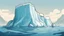 Placeholder: cartoon illustration: flat top iceberg