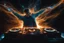 Placeholder: translucent dj Tiesto spins in a bioluminescent fire beneath galaxies, masterpiece by ralph harsley, best quality, close-up, ghost, dark, luminism,close-up, fantasy, core of light, magic, ghost light, 32k ,minimal,dystorpian,