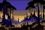 Placeholder: A violet farmland with bio life designed in Javanese shadow puppets painted by Clyfford Still