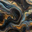 Placeholder: Thick marbling acrylic 3D texture. Random black light colors with bronze metal.Full HD Realistic photo rendering