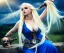 Placeholder: Very sensual gorgeous curvy young white woman blonde hair maiden dressed in blue posing sensually with plaits, and with a skull in her hand, background of ancient marble Roman arcs heavenly sunshine beams divine bright soft focus holy in the clouds steampunk engine steampunk engine.