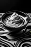 Placeholder: Чёрно-белый рисунок с соусом майонез в миске в стиле натюрморт