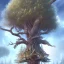 Placeholder: A giant tree the in december With a giant treehouse in it