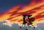 Placeholder: An intense still of Yui and Toshi, in mid-action, running against a fiery backdrop, clutching a small box believed to contain the legendary seeds. They're pursued by AeroCorp drones, the silhouette of their ominous shapes contrasting against the fiery sky.