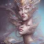 Placeholder: sango fantasy, fantasy magic, intricate, sharp focus, illustration, highly detailed, digital painting, concept art, matte, artgerm and paul lewin and kehinde wiley, masterpiece sexy lips Asian lady body turquoise space lady space sea