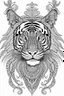 Placeholder: tiger mandala, realistic, each unique, full view, only draw lines, clean line art, –no sketch, white background, minimalistic black lines, minimal black color, coloring page, thin black line art, perfect shape, perfect clear lines,